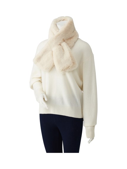 エスタ (estaa) ポメラニアン 無地 マフラー 【公式ムーンバット】 手洗いOK フェイクファー（マフラー・ストール/ファーマフラー・ティペット）の詳細画像