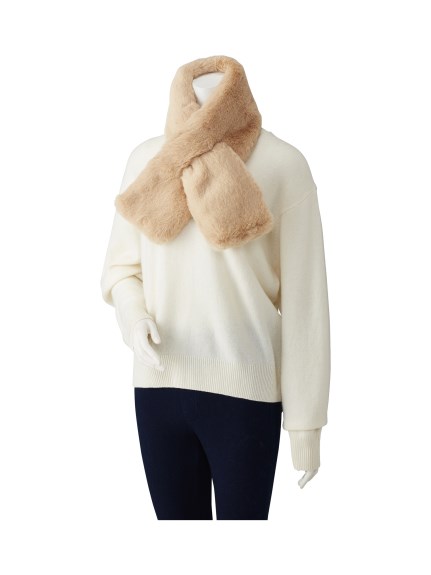 エスタ (estaa) ポメラニアン 無地 マフラー 【公式ムーンバット】 手洗いOK フェイクファー（マフラー・ストール/ファーマフラー・ティペット）の詳細画像