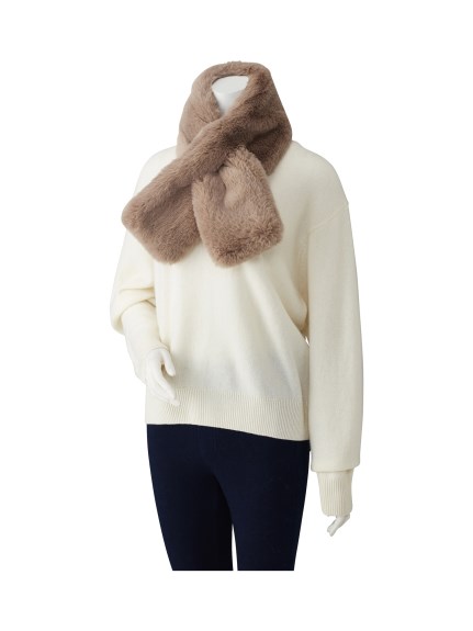 エスタ (estaa) ポメラニアン 無地 マフラー 【公式ムーンバット】 手洗いOK フェイクファー（マフラー・ストール/ファーマフラー・ティペット）の詳細画像