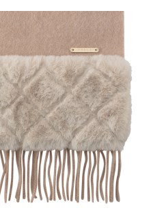 フルラ(FURLA)の【WEB限定】フルラ (FURLA) 無地×キルト風  ウールマフラー ロゴプレート付き ギフト プレゼント マフラー・ストール