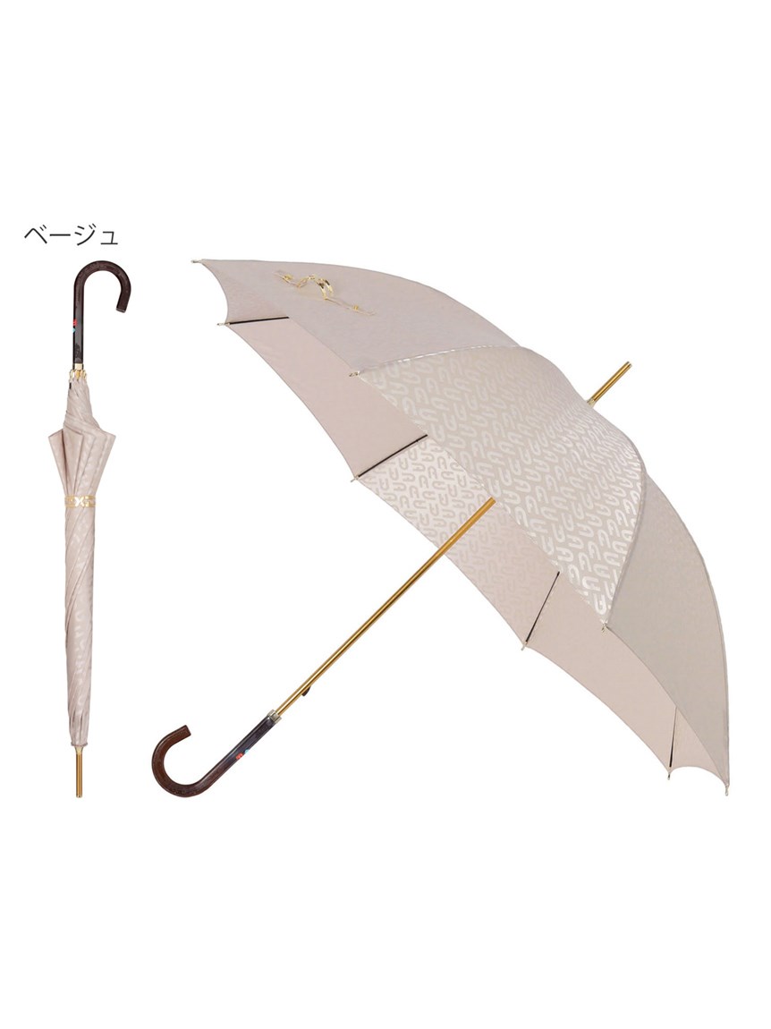 雨傘】フルラ (FURLA) モノグラム 長傘 ジャカード織 UV加工