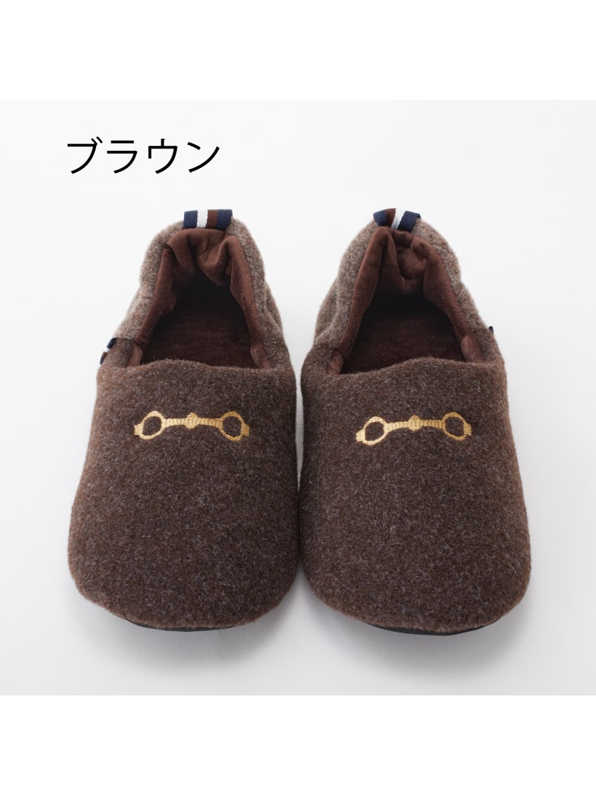 ナストロ（Nastro）ルームシューズ ビット刺繍 ユニセックス おそろい